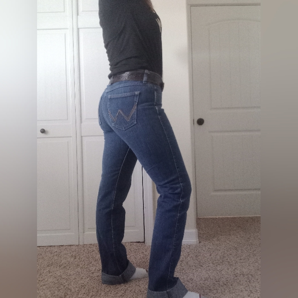 Womens QBaby 9/10x38 Wranglers Long Riding Jeans